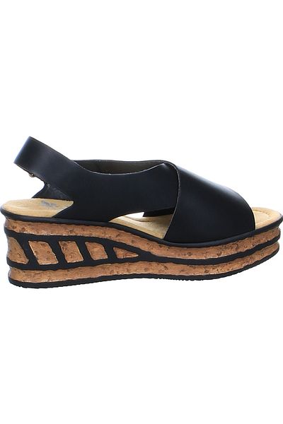 Rieker Sandalette - Schwarz - Flacher Absatz