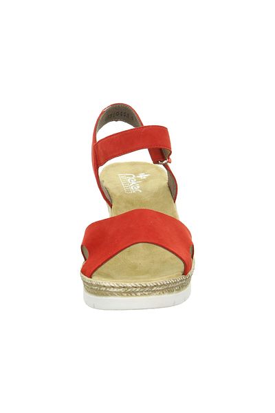 Rieker Sandalette - Rot - Flacher Absatz