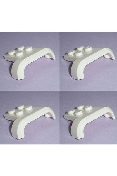 LEGO Technic Custom Moc Accessory Vehicle Mudguard 4 X 3 X 1 Mudguard White 4 Pieces Will Be Sent