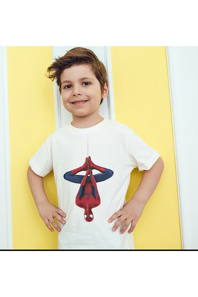 YAPO TİCARET Tricou alb cu imprimeu Spiderman