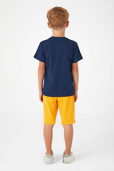 Rolypoly Boy, Navy Blue, 100% Cotton, Bermuda Shorts Set