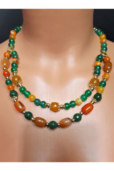 Asteria Elite Orange Agate Green Ceyt Creativity, Energy and Motivation Set