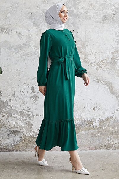 InStyle Φόρεμα Meyra Button Ayrobin - Emerald Green
