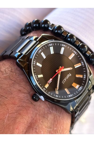 Ferrucci Steel Cord Black Men's Watch Bracelet