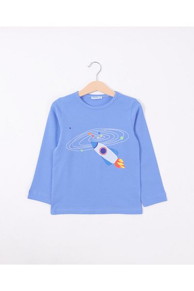 Mavipink Tricou cu mânecă lungă din bumbac pentru băiat