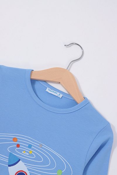 Mavipink Tricou cu mânecă lungă din bumbac pentru băiat