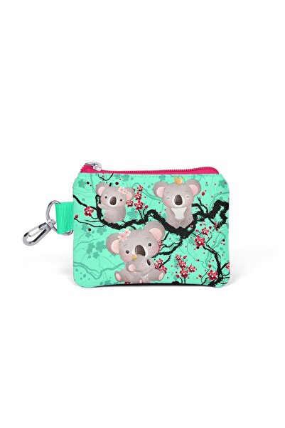 Coral High Poșetă pentru monede cu model Koala, verde neon, coral, pentru cop...