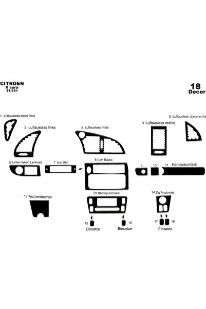 meriç cockpit design ميريتش ®   سيتروين كسارا 2 توربيدو أمامي مطلي باللون الأ...