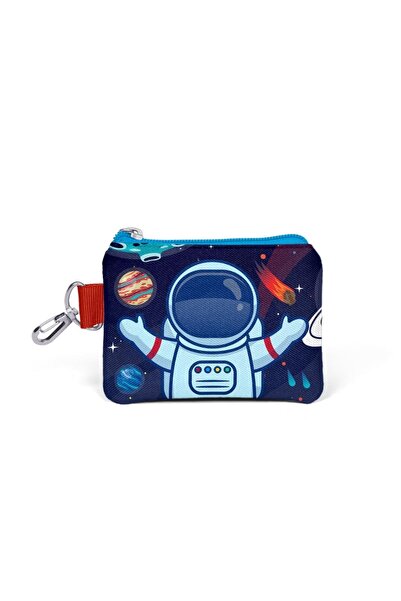 Coral High Kids Saks Blue Astronaut Patterned Coin Purse 21824