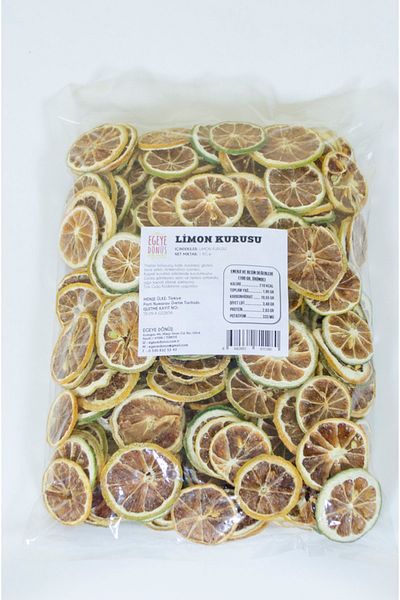 EGEYE DÖNÜŞ 1 kg Lemon Dried Fruit Chips - Ilavé Sugar Free Cocktail Fruit