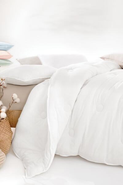 Yataş Lupa Soft Single Combed Cotton Quilt 300 Gr/M2 - White