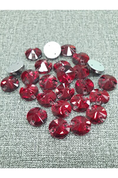 CRYSTALSHOP Kristalni kamen za podupiranje - 10 mm okrugli crveni (50 kom)