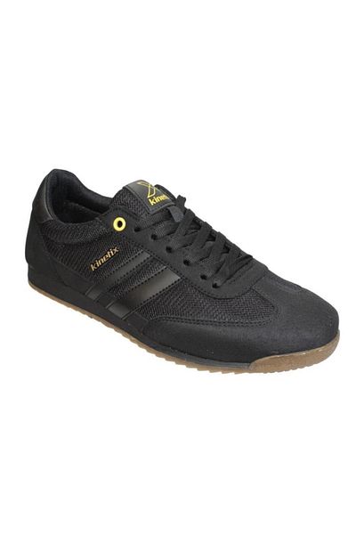 Kinetix Black Striped Thin Non-Slip Rubber Sole Sports Indoor Shoes