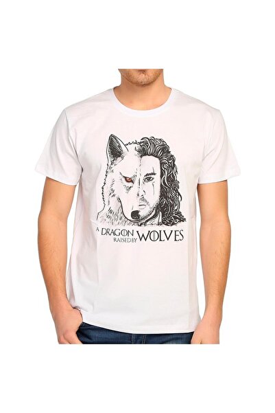 Bant Giyim تي شيرت جون سنو وايت للرجال - لعبة العروش