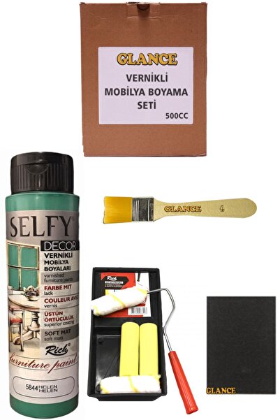 GLANCE Rich Selfy Decor 500 Cc Helen Kendinden Vernikli Mobilya Boyama Seti