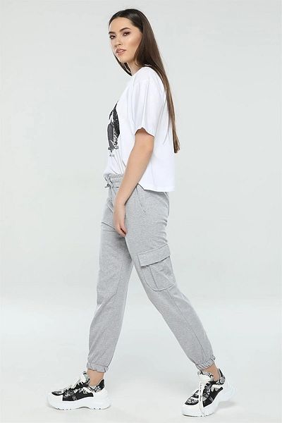 KRAVEN Γυναικείο Premium Special Grey Cargo Pocket Jogger Sweatpants