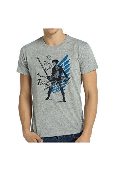 Bant Giyim Attack on Titan - Levi Gray Men's T-Shirt