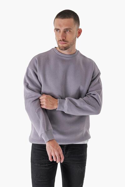 CHUBA Erkek Rahat Kalıp Üç Iplik Basic Sweatshirt Gri 23w103