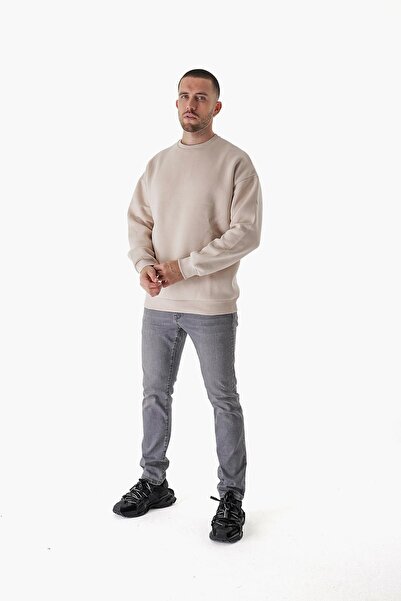 CHUBA Ανδρικό φούτερ Comfortable Fit Three Thread Basic Beige 23w103