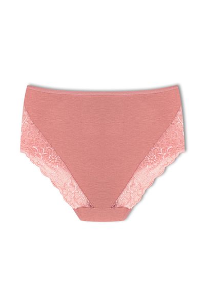 HNX Βιζόν Βαμβακερό Μπροστινό Δαντέλα Πίσω V Lace Plus μέγεθος ψηλόμεσο γυναικείο εσώρουχο