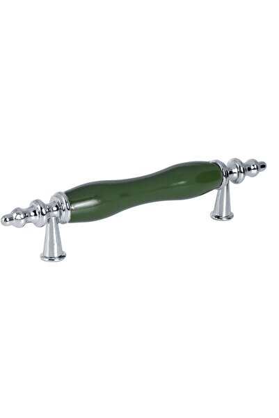 Porcellana Perla Porselen Kulp-dolap -çekmece- Mobilya -mutfak -çocuk Dolabı-96 Mm(9,6CM)-opak Yeşil-krom-stk5231