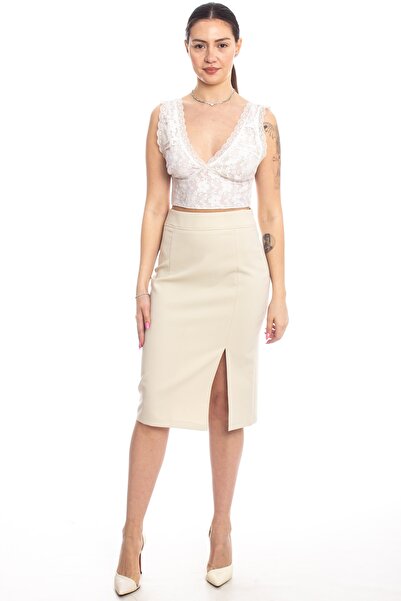 ZARAZA Yırtmaçlı Kalem Etek