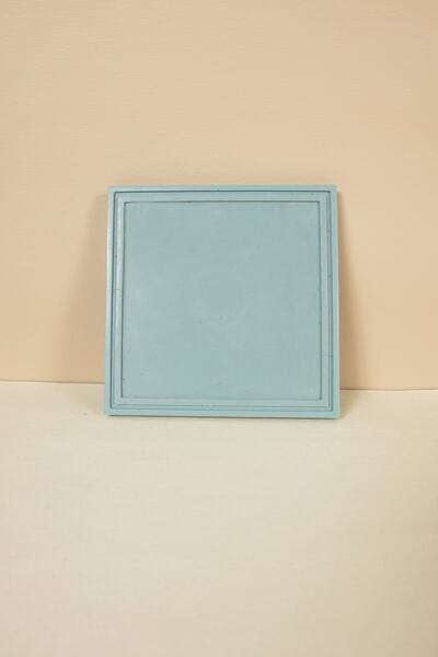 Handmeight Concrete Square Blue Color Coaster / Presentation Stand / Tray