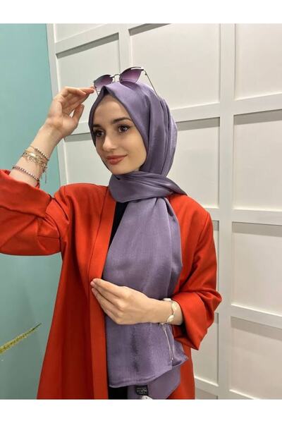 Cosie Lavinse Janjan Abiye, Janjanlı Şifon Şal 00723 Koyu Lila