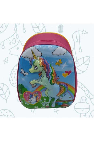 Uniquerrs Rucsac de școală pentru fete de grădiniță 5d în relief cu caracter unicorn 3-6 ani
