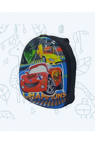 Uniquerrs Fete și băieți Eva Fabric Lightning Mcqueen Personaj 3-6 ani Grădiniță și rucsac zilnic
