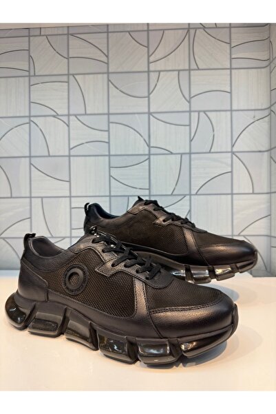 Anıl Ayakkabı Rego 1487 Erkek Siyah Hakiki Deri Bağcıklı Spor Sneaker Havalı ...