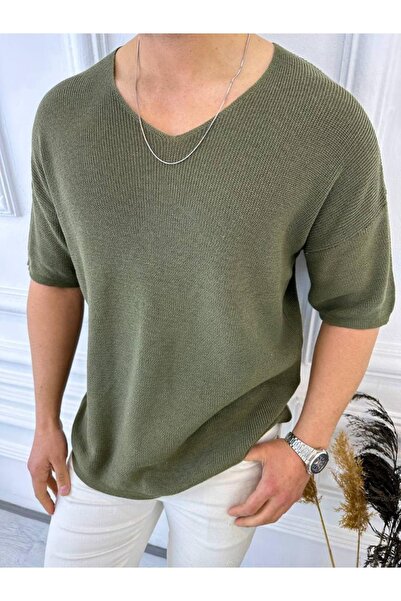 elkumoda Tricou Tricotat Tricotat Tricou Respirabil Anti-transpirație Tricou ...