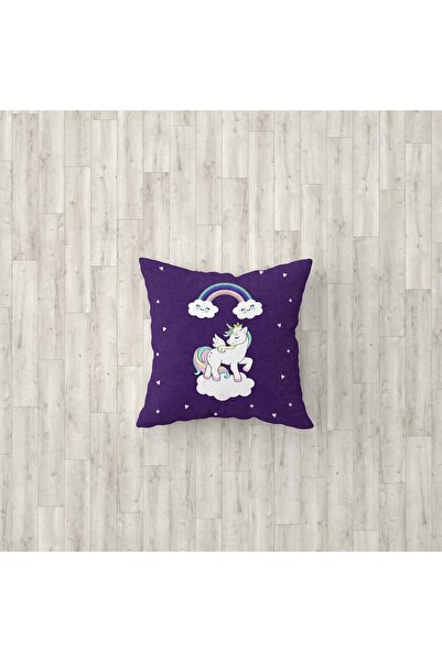 Talia Home Husă de pernă de 3 bucăți cu model de unicorn violet Tlakr-172