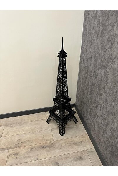 Metallica Concept Metal Eyfel Kulesi Cnc Kesim Siyah Renk 120 Cm