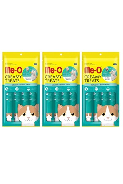 me-o Creamy Treats Kurutulmuş Ton Balıklı Sıvı Kedi Ödül Maması (4x15 Gr) X 3...