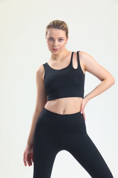 BANEGA Μαύρο λουράκι Λεπτομερές Bustier Gathering Sports σουτιέν