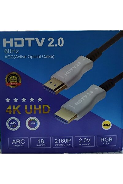 Hdtv 2.0 60hz Aoc (active Optical Cable) 4k Uhd Hdmı Kablo 40 Metre