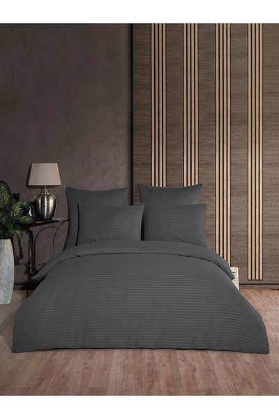 NANOSOFT Double Cotton Satin Hotel Duvet Cover Set-8 Colors