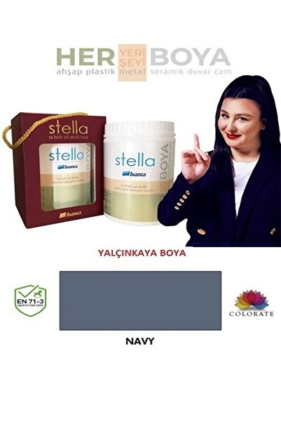 Bianca Stella Su Bazlı Saf Akrilik Boya-2020 Navy 1 Lt