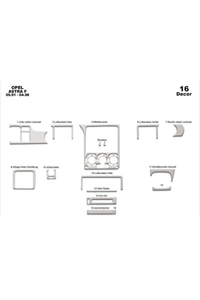 meriç cockpit design ميريتش ®   أوبل أسترا F توربيدو أمامي مطلي ألومنيوم 16 ق...