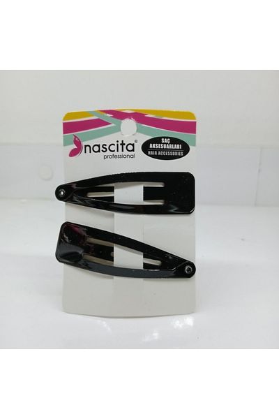nascita Hair Clip Black Wire Buckle 2 Pack