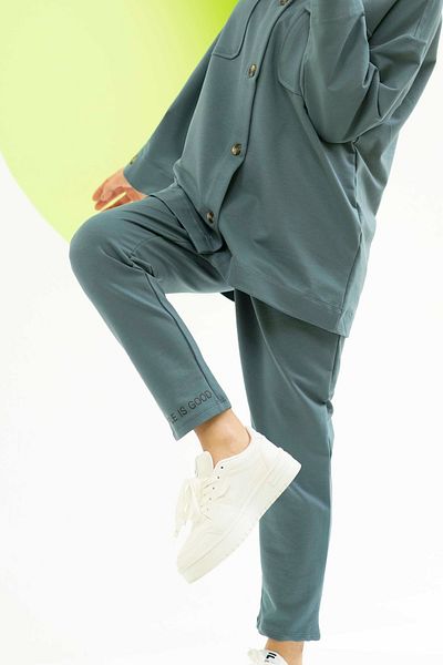 Mood Lab Women's Trousers Print Detailed Narrow Leg Jogger