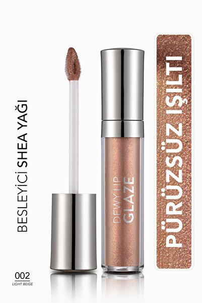 Flormar Besleyici Dudak Parlatıcısı (BEJ) - Dewy Lip Glaze - 002 Light Beige - 8690604618644