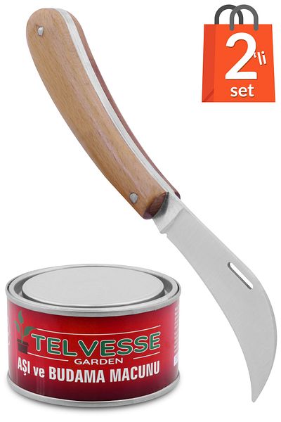 Telvesse Burcu Grafting Knife Grafting Scissors 19 Cm Grafting Paste Set Grafting Scissors