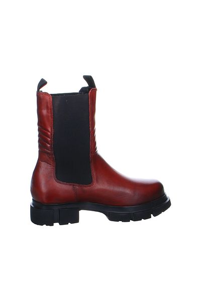 BUGATTI Stiefelette - Rot - Flacher Absatz