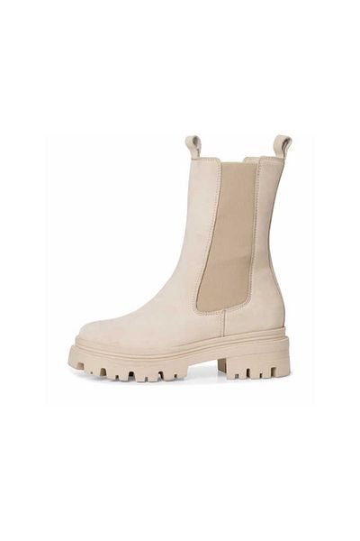 Tamaris Stiefelette - Beige - Flacher Absatz