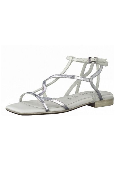 Tamaris Sandalette - Weiß - Flacher Absatz