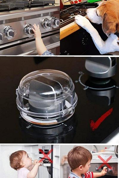 Buffer ® Heat Resistant Plastic Cooker Button Protector Button Lock Safety Assembly