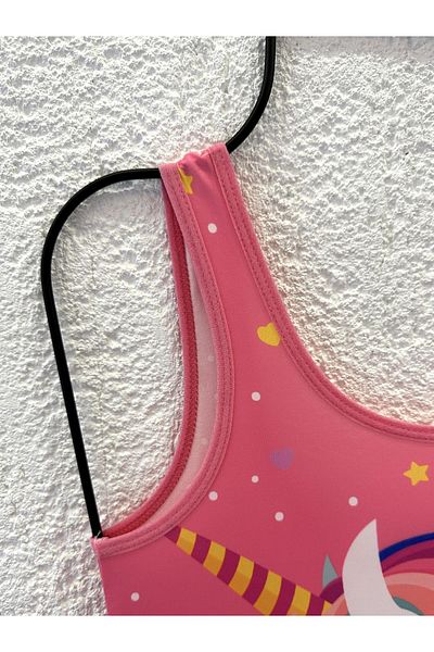 Rs Ramuni Girl's Swimsuit Unicorns Are Real Patterned Digital Printed Sea Pool Swimsuit