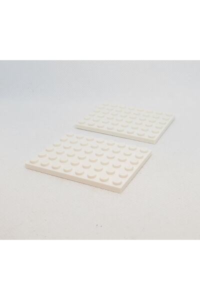 LEGO لوحة إكسسوارات أصلية مخصصة من Moc مقاس 6 × 8 طوب مسطح باللون الأبيض سيتم...